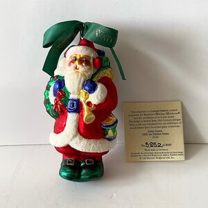 Waterford Holiday Heirloom Santa Series Xmas Tree Ornament Vintage 1998